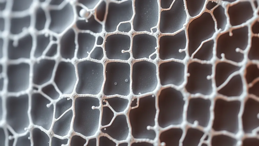 Microscopic view of molecular grid structure of ceramic coat